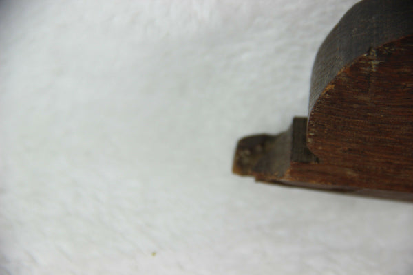 Antique large French pediment fronton wood carved lions castle cabinet top