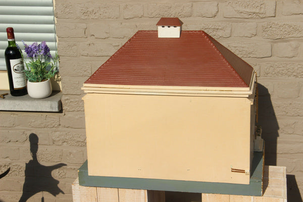 HUGE German Wood GOTTSCHALK Red roof dollhouse French mansion 1920