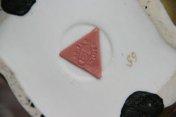 PAIR Art nouveau Royal dux bohemia porcelain enamel fruit vases marked