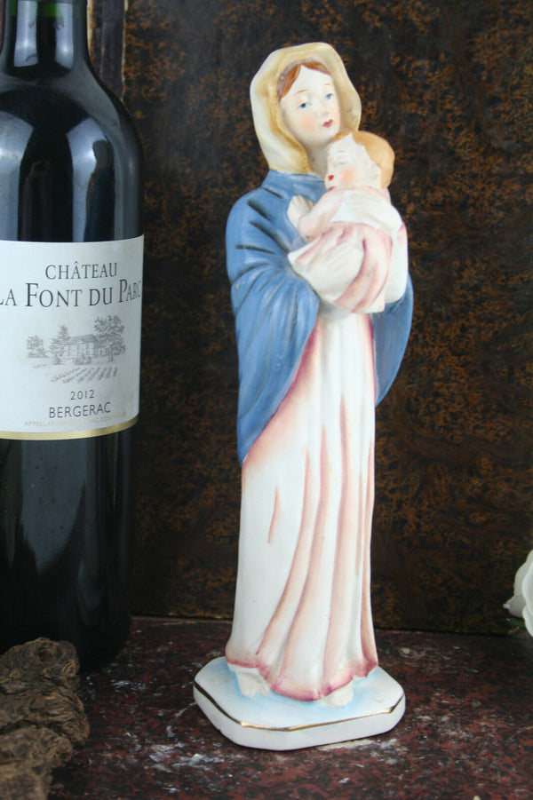 Vintage 50's french porcelain madonna statue