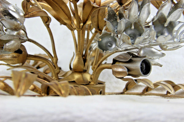 Mid century hollywood regency palm tree Hans Kogl ceiling light chandelier 60s