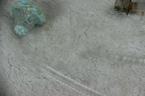 PAIR MURANO venetian hand blown multi colour wall lights sconces 1970