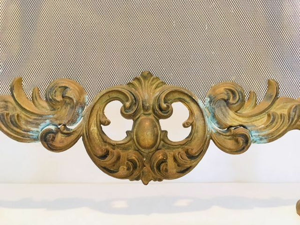 French vintage Japanese Dragons Fireplace screen copper gothic castle  rare
