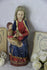 old European wood carved polychrome Madonna statue religious 1940's