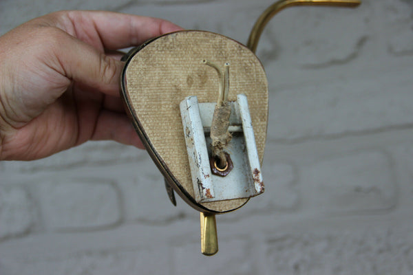 RAre PAIR French Maison Charles Wall lights sconces bronze hunting dog prey