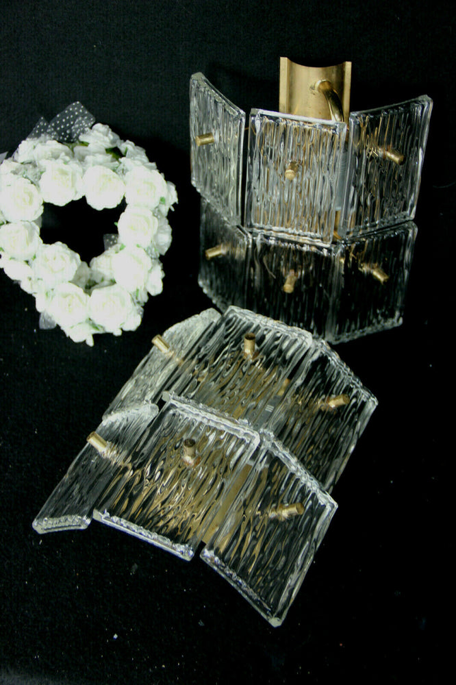 Hollywood Regency mid century  Murano glass disc wall lights sconces kinkeldey