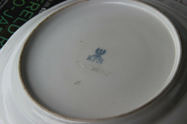German KPM porcelain marked hand paint floral plate