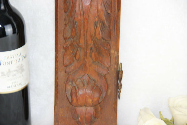 PAIR wood carved figurines from dutch cabinet early 40's