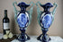 XL antique french  PAIR faience pottery Vases 1930