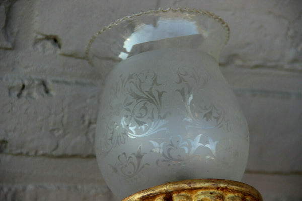 Rare PAIR 1950 Wood hand carved sconces torch castle Wall lights attr Jansen