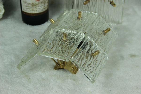 Hollywood Regency mid century  Murano glass disc wall lights sconces kinkeldey