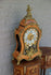 Huge French Boulle Cartel Mantel clock putti  bronze wood inlaid