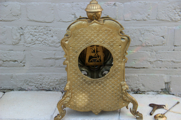French antique Bronze Clock Lion head