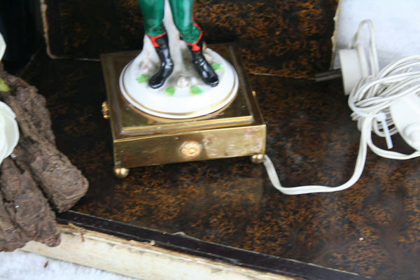 vintage 1960 French Napoleon soldier officer figurine army lamp brass base