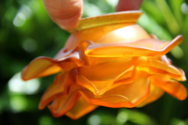 Antique Amber Glass paste tulip Shade replacement part chandelier sconces