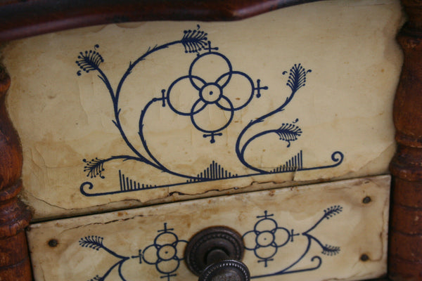 Antique Coffee mill maker 1950 Dutch Delft style