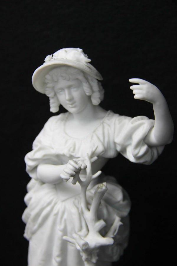 French Bisque porcelain lady figurine statue