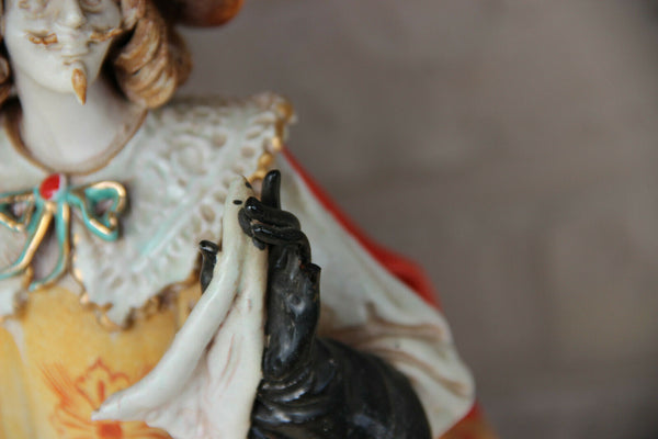 Italian PATTARINO school Musketeer Knight Figurine statue terracotta 1960