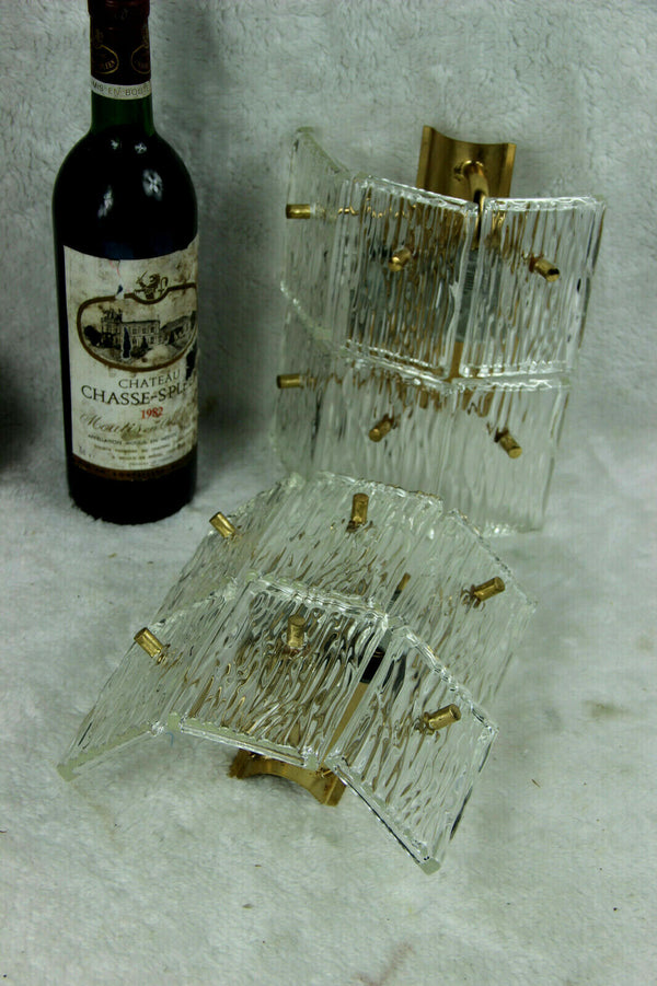 Hollywood Regency mid century  Murano glass disc wall lights sconces kinkeldey