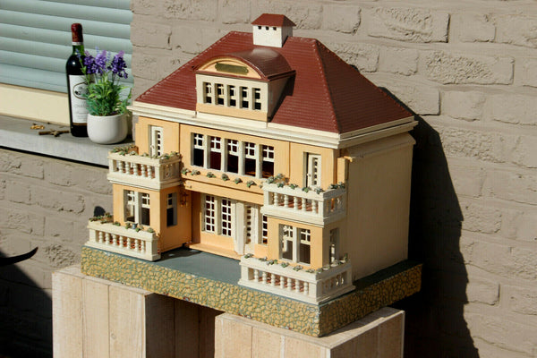 HUGE German Wood GOTTSCHALK Red roof dollhouse French mansion 1920
