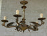 Antique French neo gothic castle 5 arms dragon  chandelier lamp rare