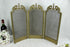 Antique French Brass metal Dragon gothic fireplace screen foldable
