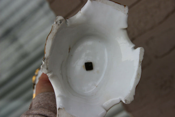 PAIR Antique 19thc Vieux paris porcelain Vases dragon gothic victorian rare