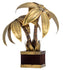 Exclusive MAISON JANSEN Brass Palm tree table lamp Velvet Hollywood regency n2