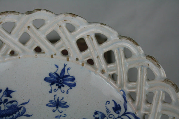 Blue white pottery 19th c Bowl coupe Holland