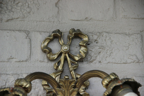 French Vintage bronze louis XVI Wall lights sconces