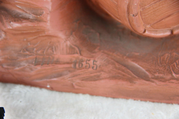 Terra cotta putti group sculpture 1930 art Deco after Pietro Balestra marked