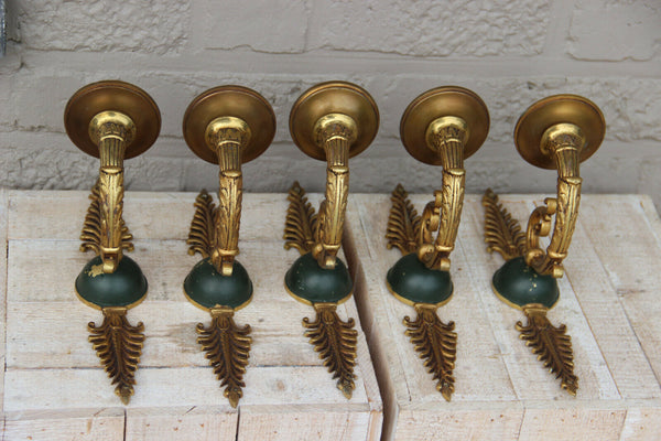 Set 5 French EMPIRE bronze Wall lights sconces