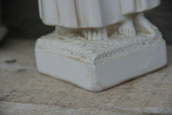 Antique French Religious chalkware Joseph jesus statue figurine