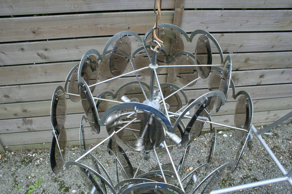 XXL 41 discs mid century 60's VISTOSI / panton era Chandelier pendant lamp