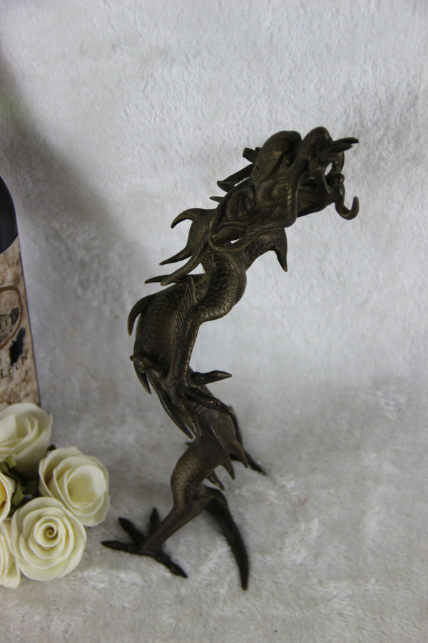 Bronze chinese Dragon gothic pocket watch holder