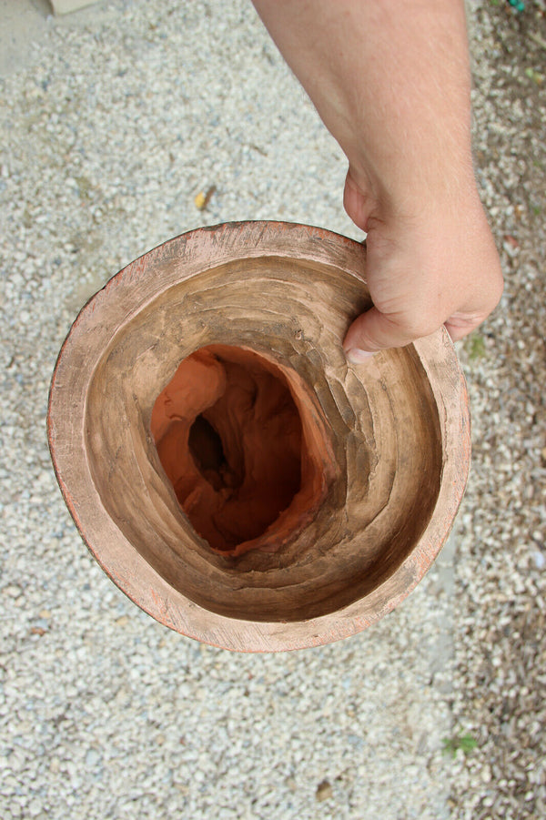 huge antique terracotta Faun Bacchus nymph Statue group after CLODION marked