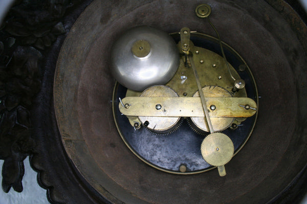 French vtg Wall Cast iron clock louis XVI decor 1960's