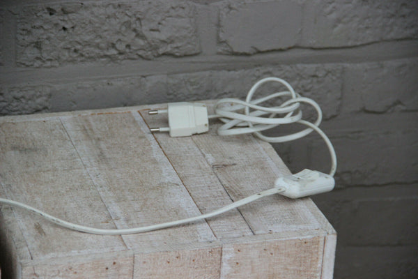 French Vintage bronze silver patina Caryatid angel cherub winged figurines lamp