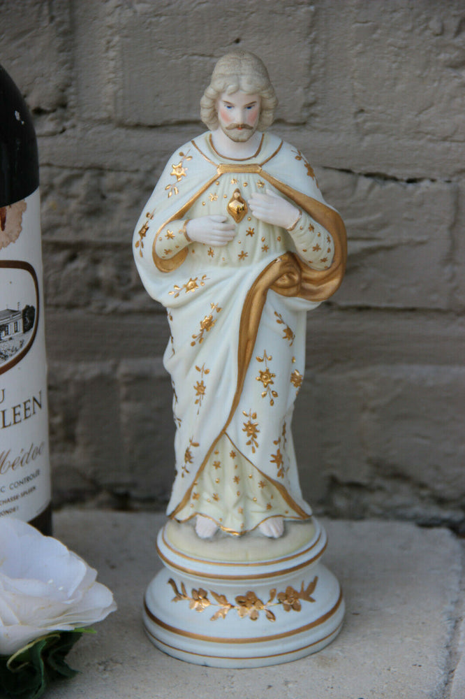 Antique Religious French porcelain Joseph figurine statue
