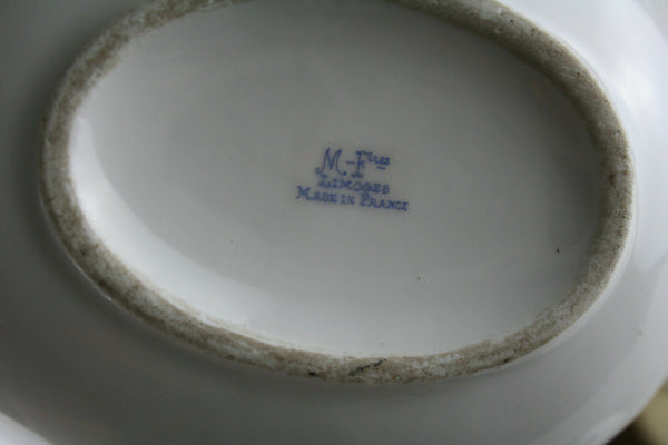 A large Easter Egg lidded box in Limoges marked porcelain with birds floral