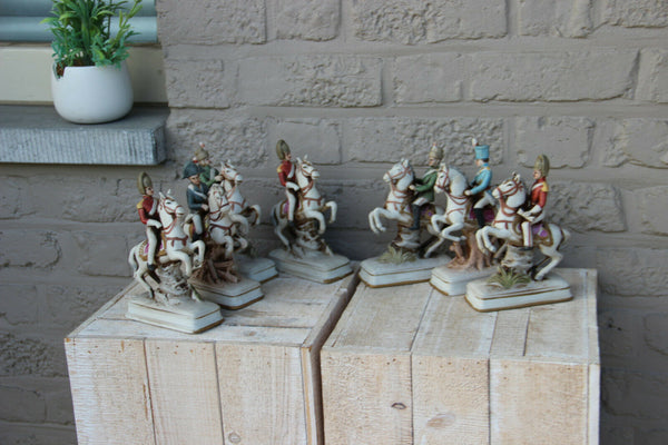 SET 7 NApoleon officer soldier on horse Figurines statues