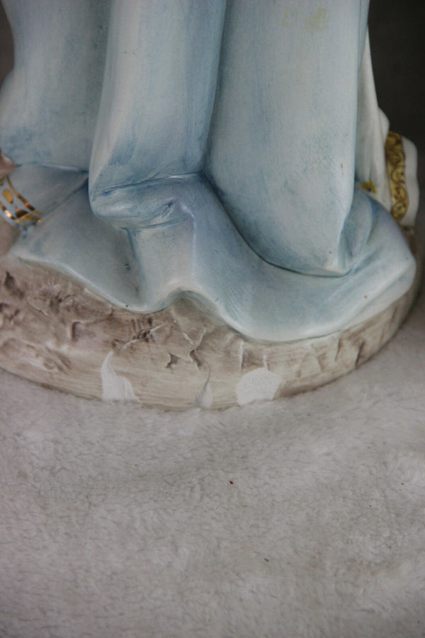 Huge Capodimonte italian porcelain MAdonna child marked 1960's