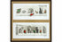 Framed set 2 Boris O Klein hand paint watercolour dog engravings