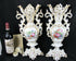 LARGE PAIR VIEUX PARIS  porcelain 1900 French antique VASES floral decor