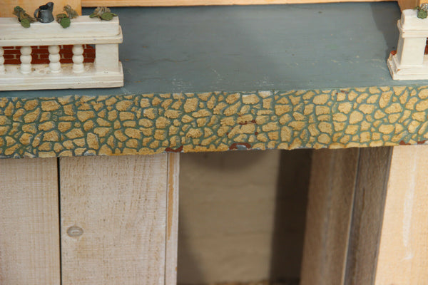 HUGE German Wood GOTTSCHALK Red roof dollhouse French mansion 1920