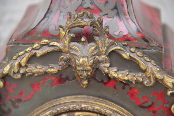 French antique boulle Devil head mantel clock