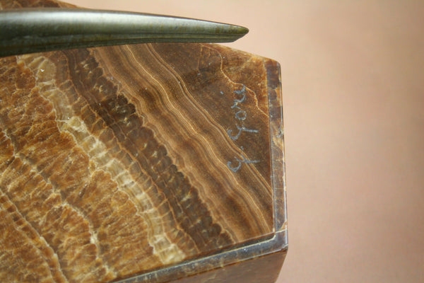 LARGE Heavy ART DECO group lady birds patinated metal / ivorine signed GORI