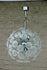 Val Saint Lambert Crystal glass discs Sputnik Chandelier chrome pendant 1960