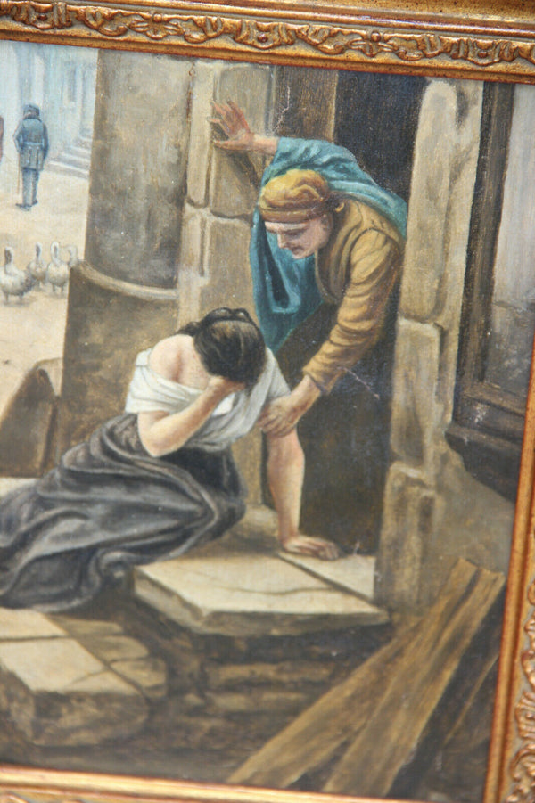 Gorgeous painting repro van den broek belgian 1892 framed
