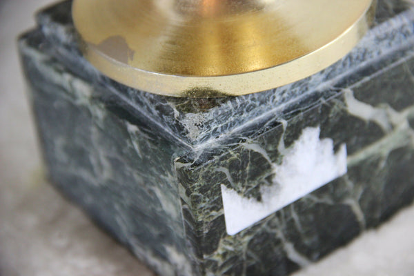 PAIR vintage French metal gold gilt marble putti cherubs angel Urns vases